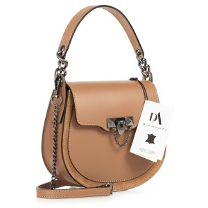 Geanta dama din piele naturala DiAmanti Marchesa Maro Coniac Deschis